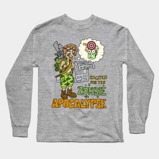 Excited for the zombie apocalypse - Halloween Gift Long Sleeve T-Shirt